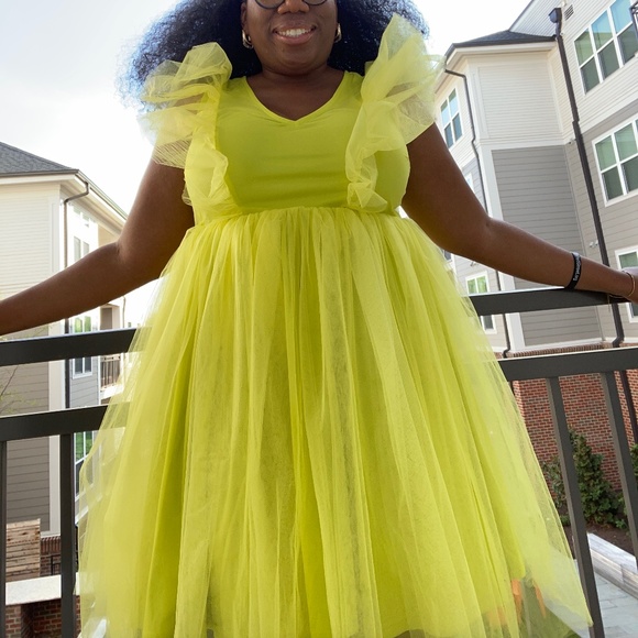 Chartreuse Dress - Picture 2 of 4